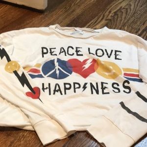 Lauren moshi long sleeve peace love and happiness shirt